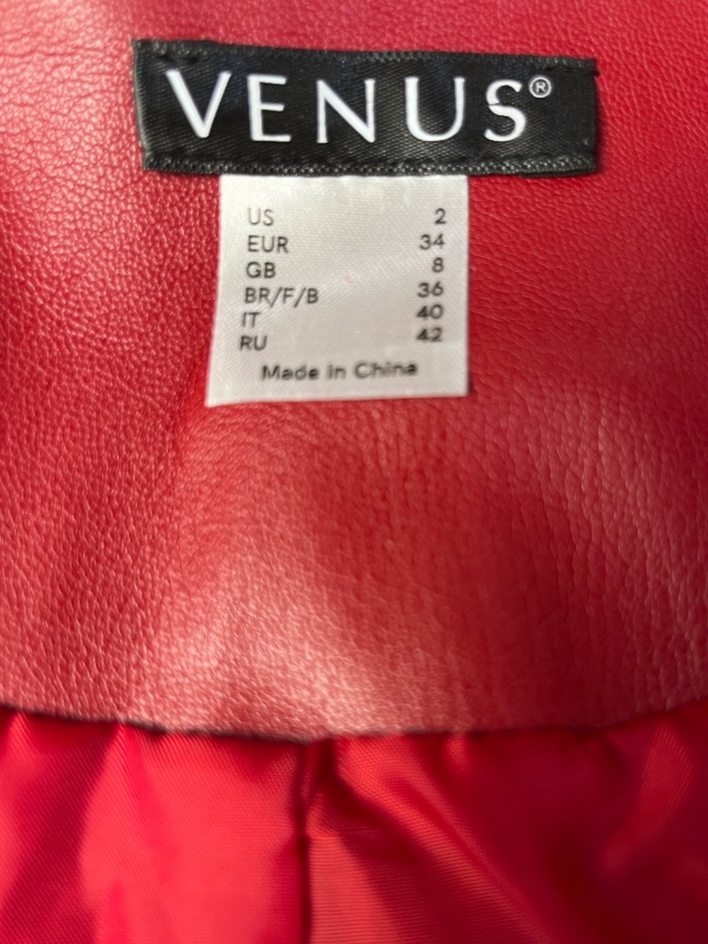 VENUS Ruffle Jacket Size 2 Red - Picture 3 of 11